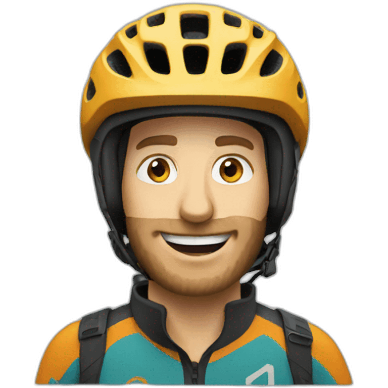 enduro mountain biker emoji