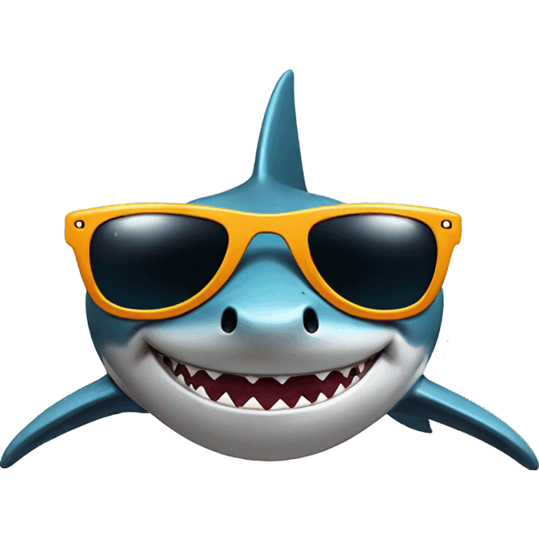 Shark with sunglasses emoji