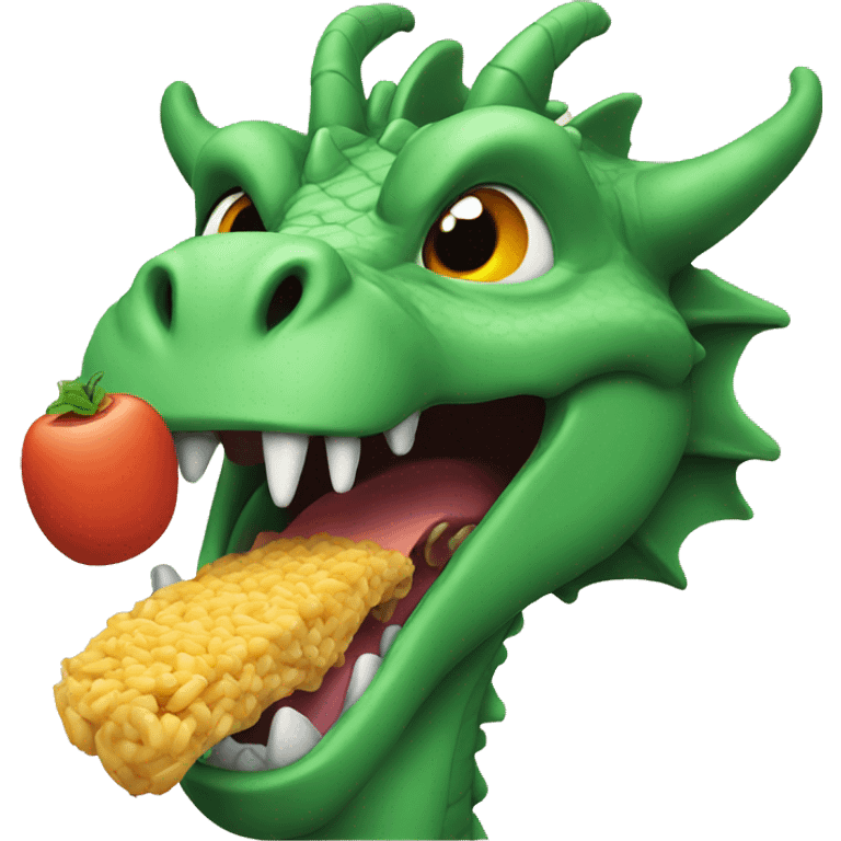 Dragon eating  emoji