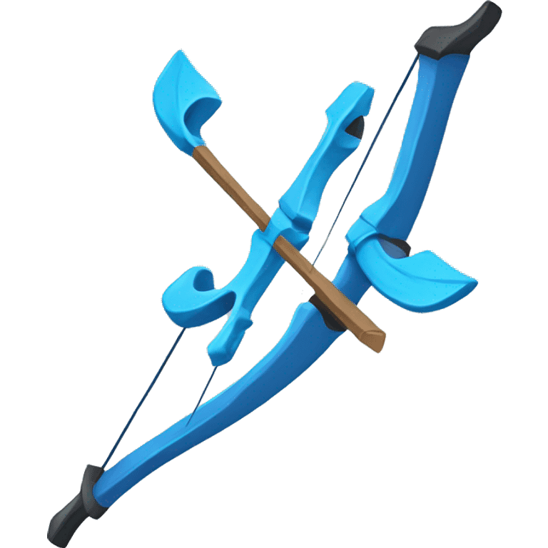 blue color cartoony archery bow emoji