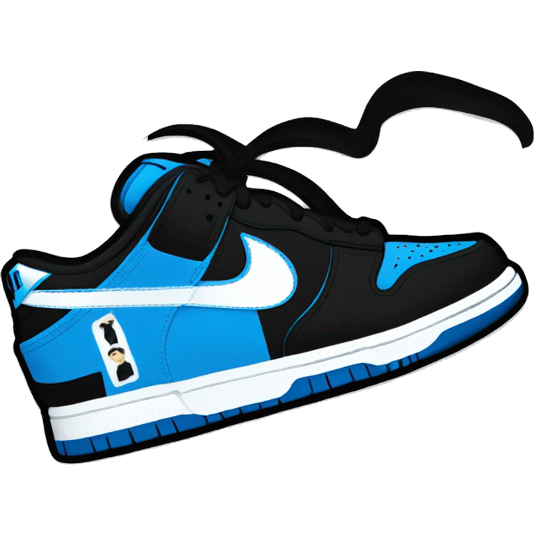 Black and blue Nike dunks emoji