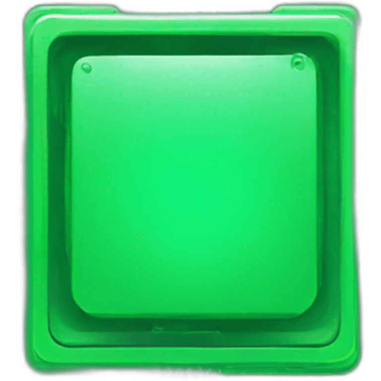 a futuristic technologic square with bits in green emoji