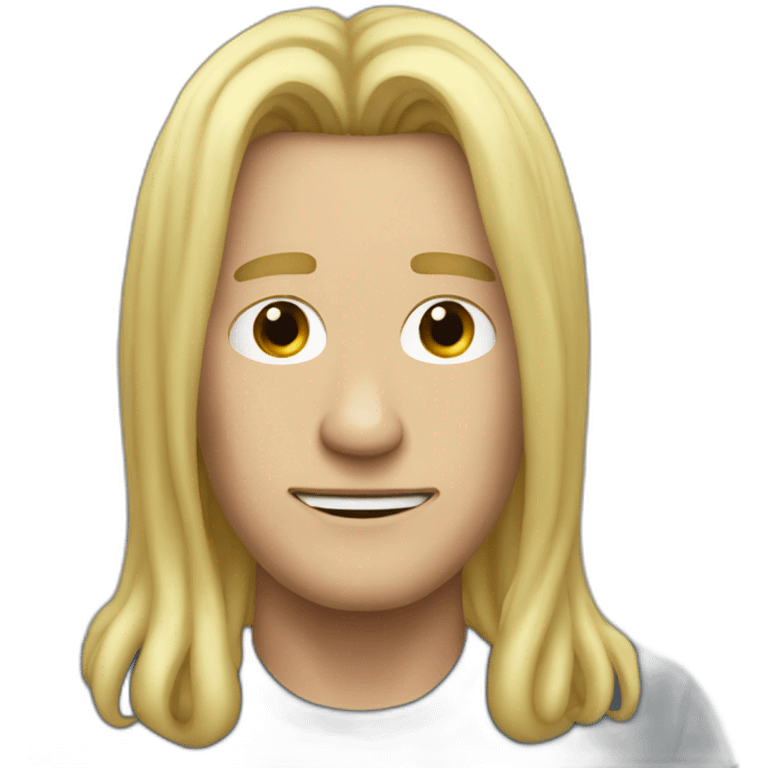 ロン毛 is blonde long haired middle aged man emoji