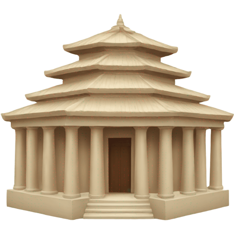 Beige temple  emoji