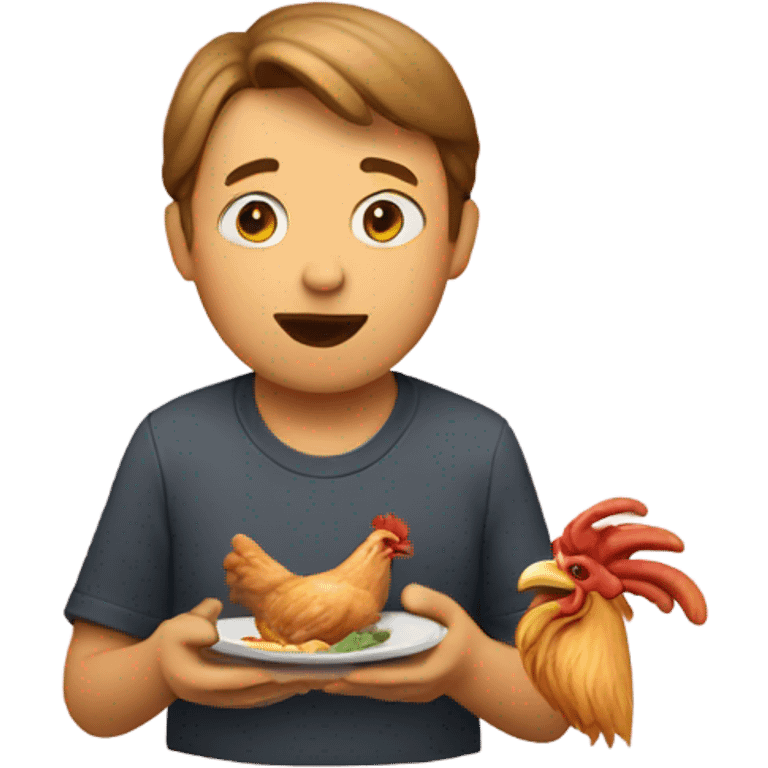  person eating chicken emoji