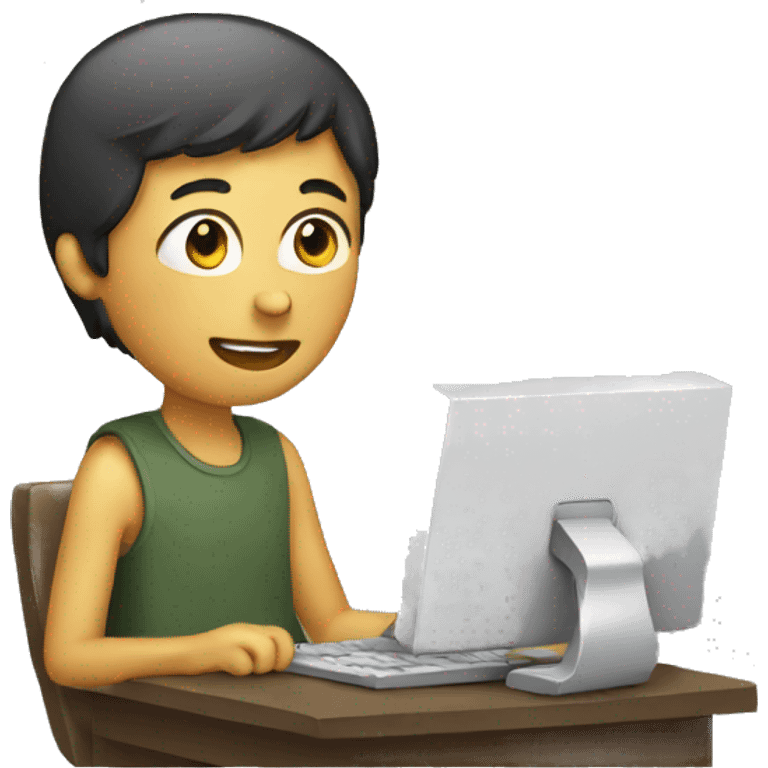 Person on computer emoji