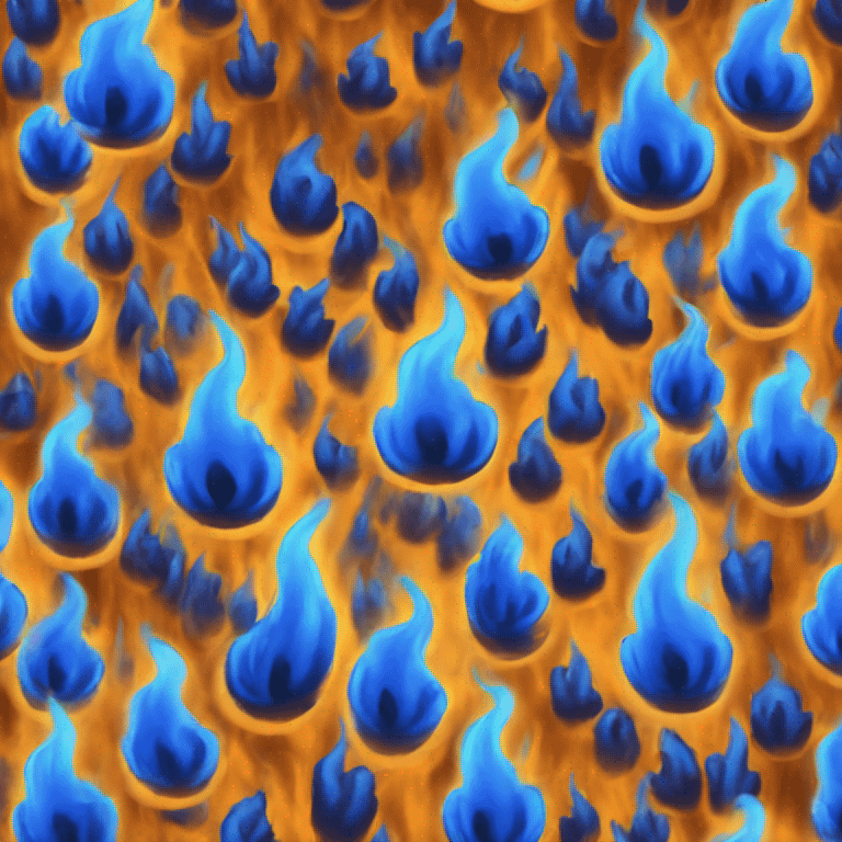 intense blue fire  emoji