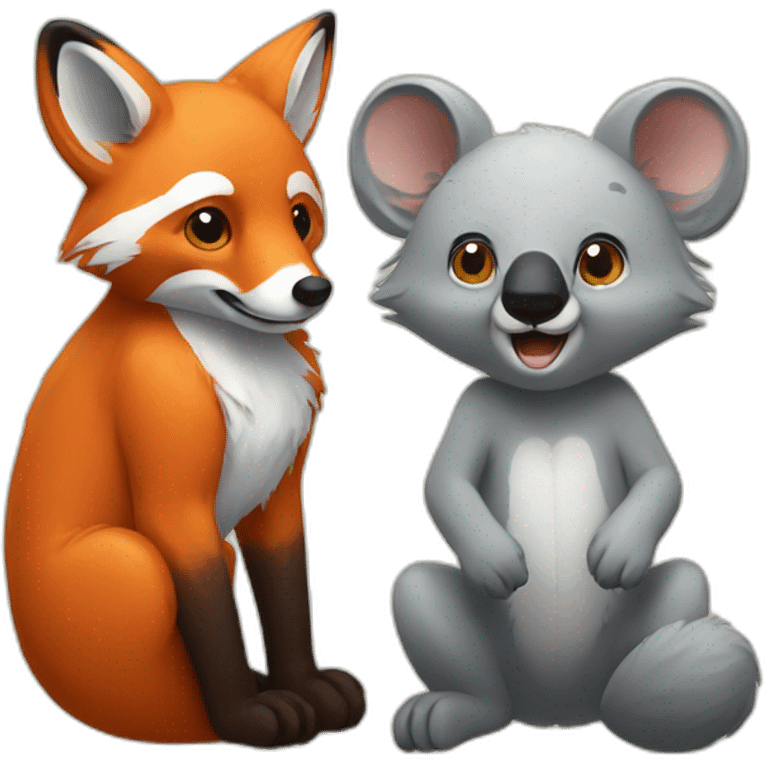 Fox and koala emoji