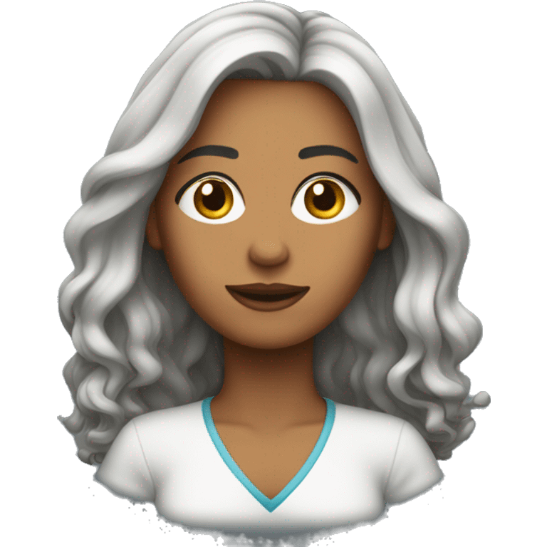 mulher cabelo cacheado  emoji