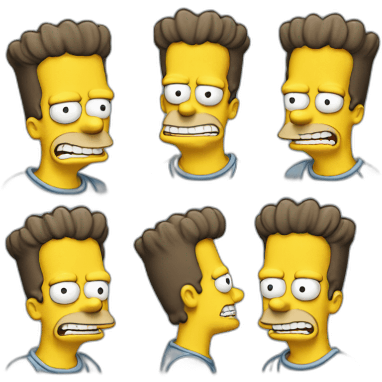 bart simpsons smiling emoji