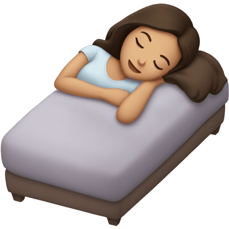 Brunette girl sleeping emoji