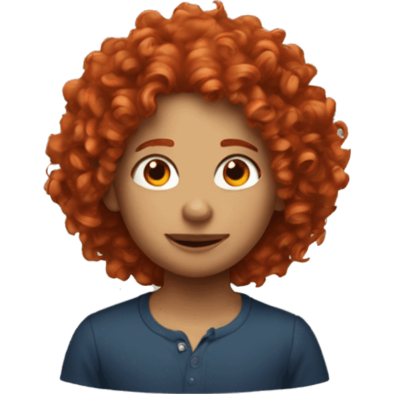 Curly red head emoji