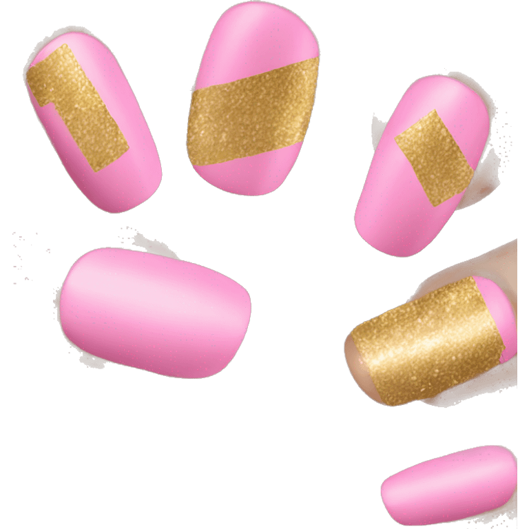 pink and gold nails emoji