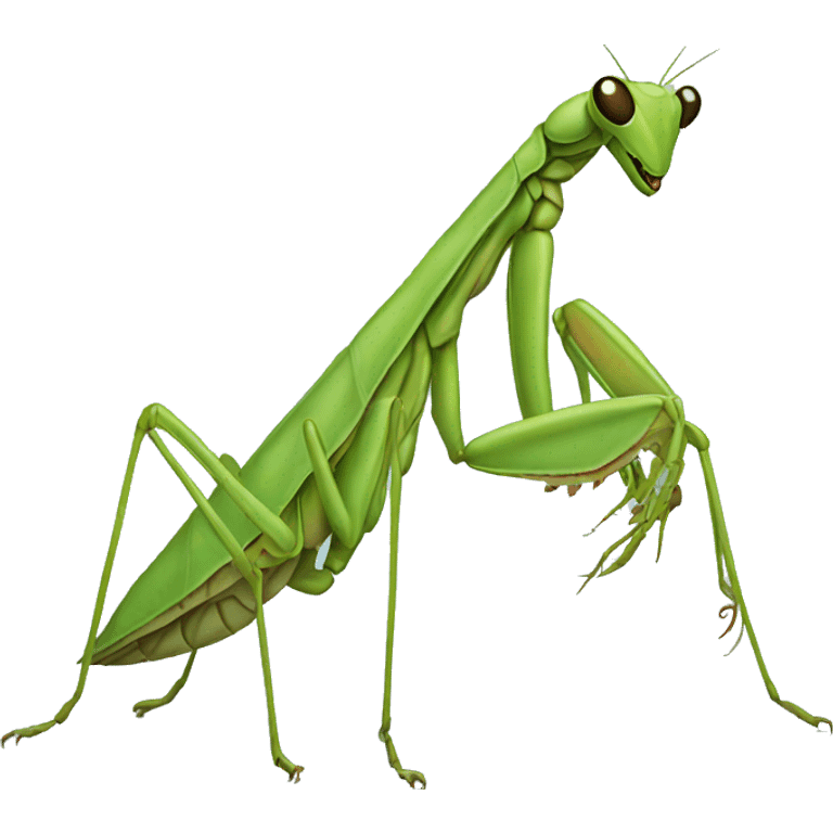 Green praying mantis emoji