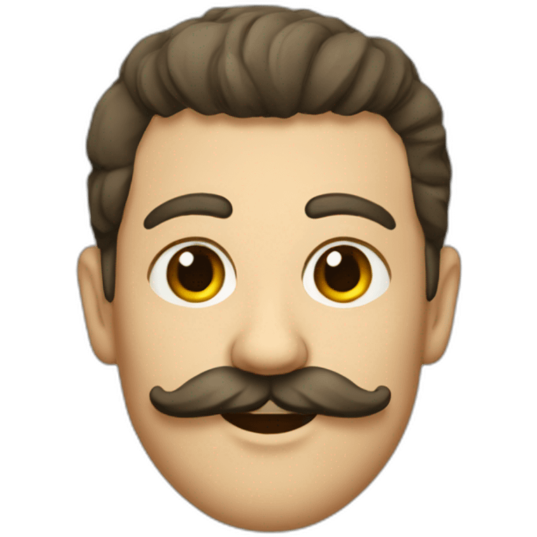 german with small moustache and left hair emoji