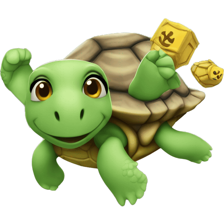 The turtle run outside emoji