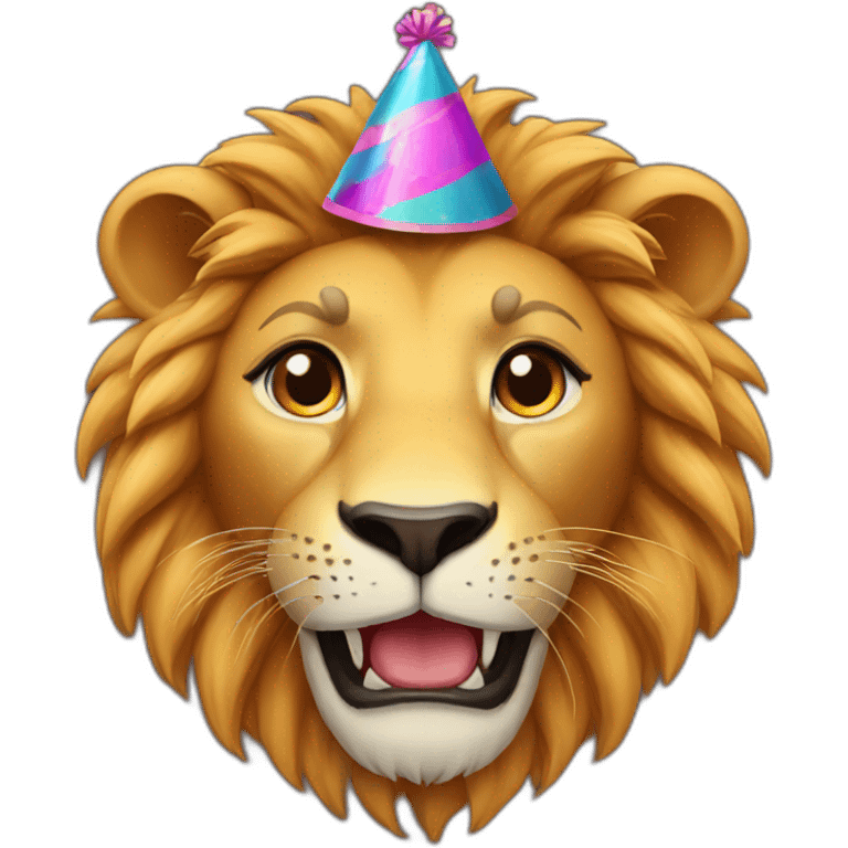 lion-with-birthday-hat emoji