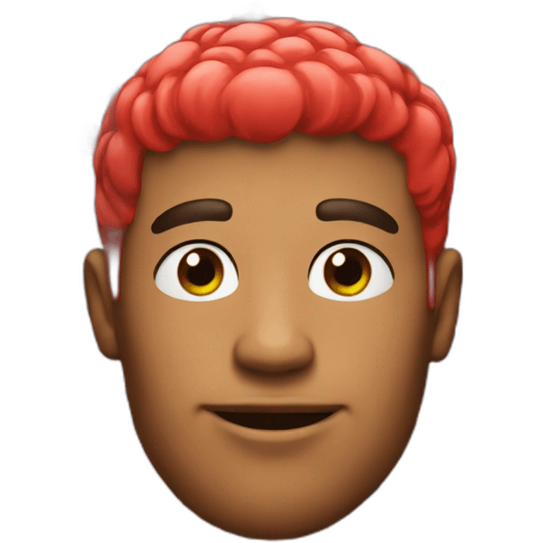 man with strawberry skin emoji