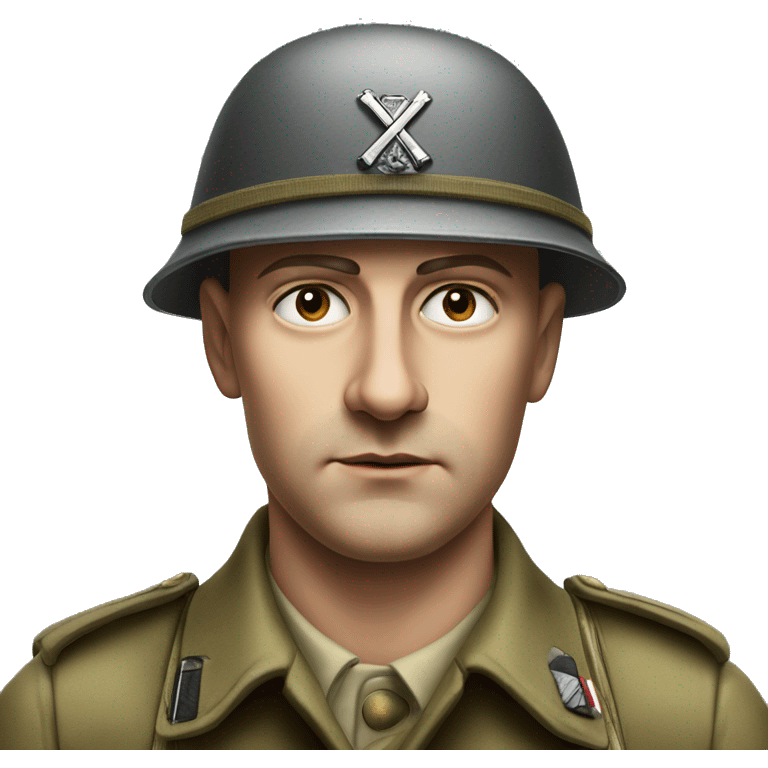 serious german soldier the middle of the XX century photorealistic  emoji