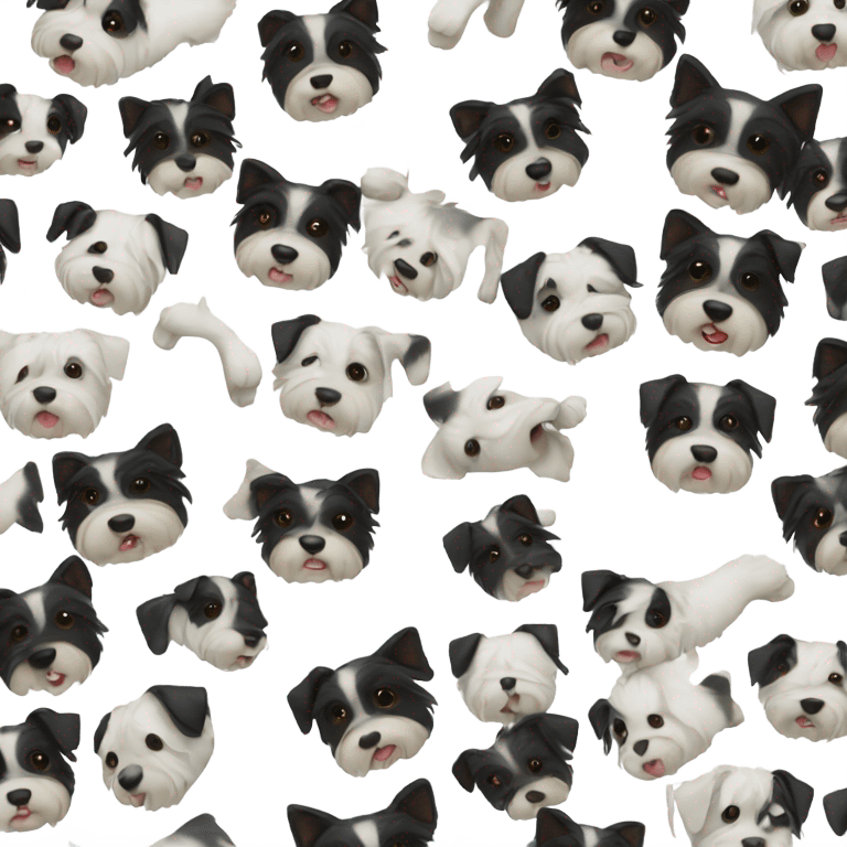 Black white Terrier  emoji