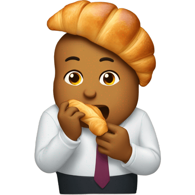 croissant eating croissant emoji