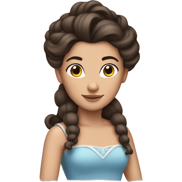 brunette princess with hair up emoji