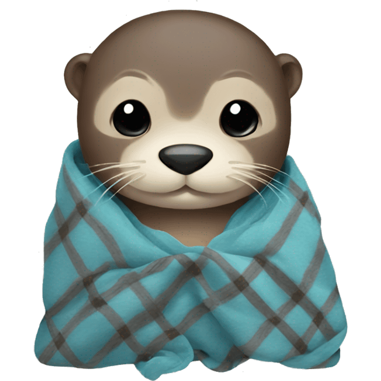 otter cozy in blanket emoji