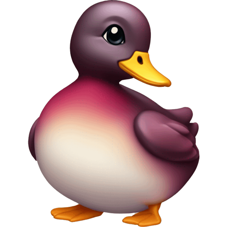 Shiny ruby duckling  emoji