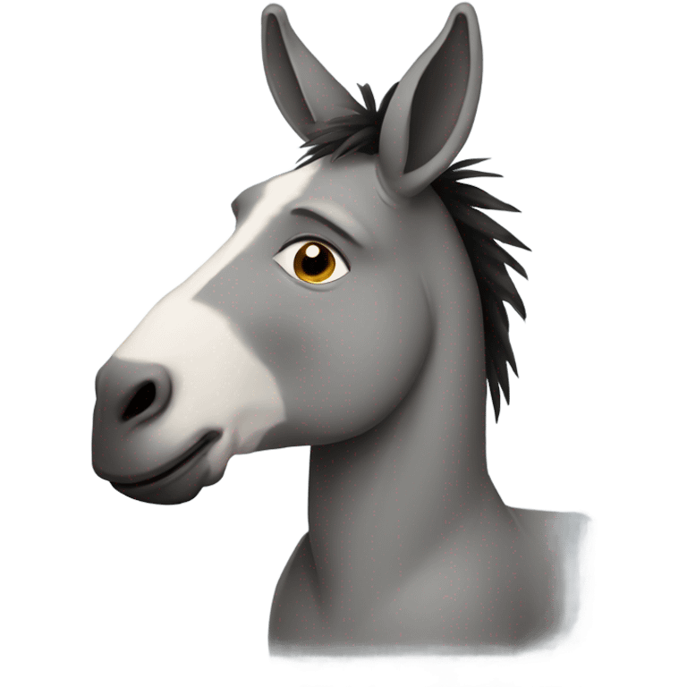 A sad donkey use a ipad  emoji