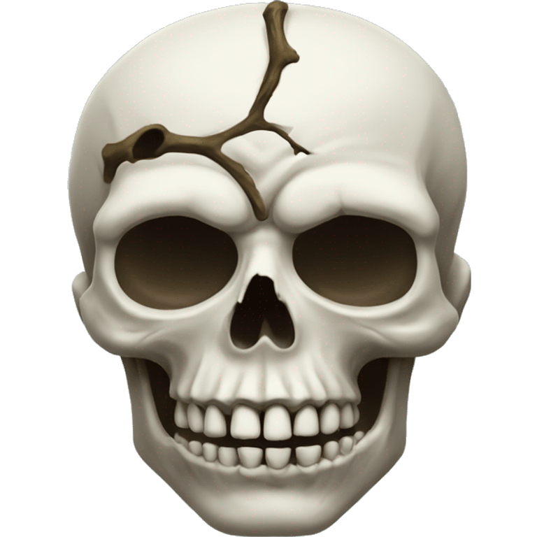 Crazy dead skull emoji