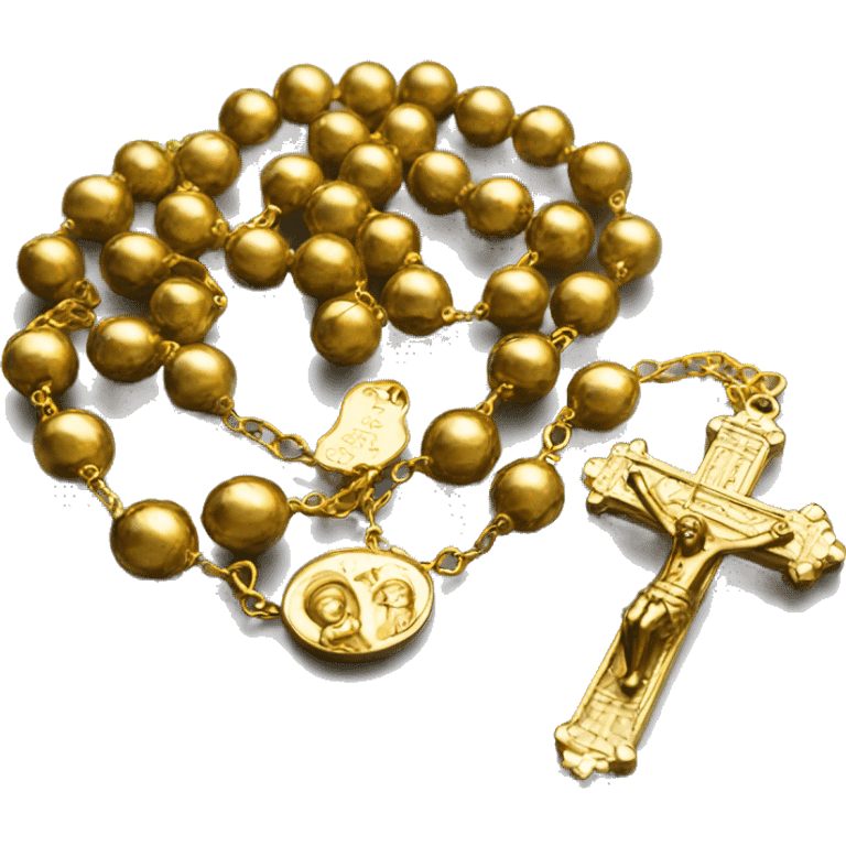 Gold Catholic Prayer Beads emoji