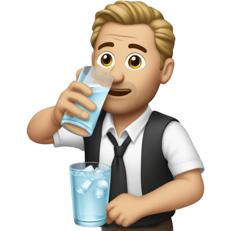 Michael McMahon drinking vodka seltzer emoji