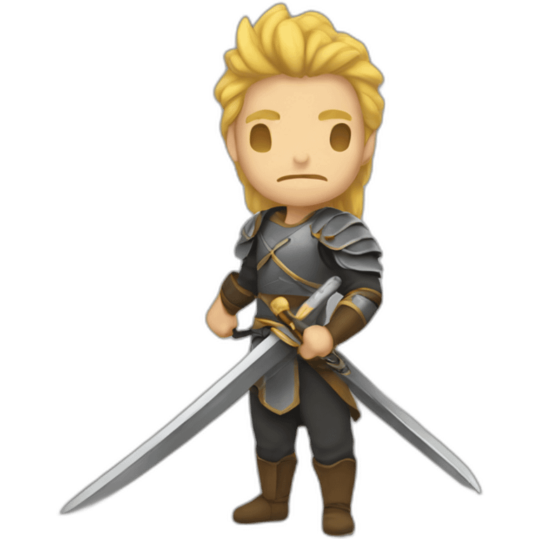 sword-wielding fighter emoji