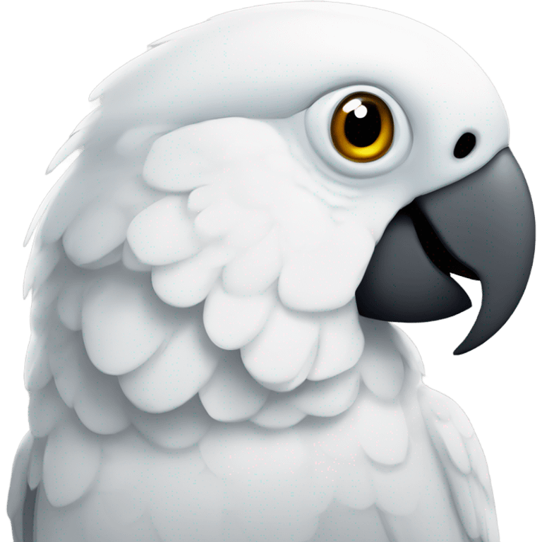 white cacadu parrot emoji