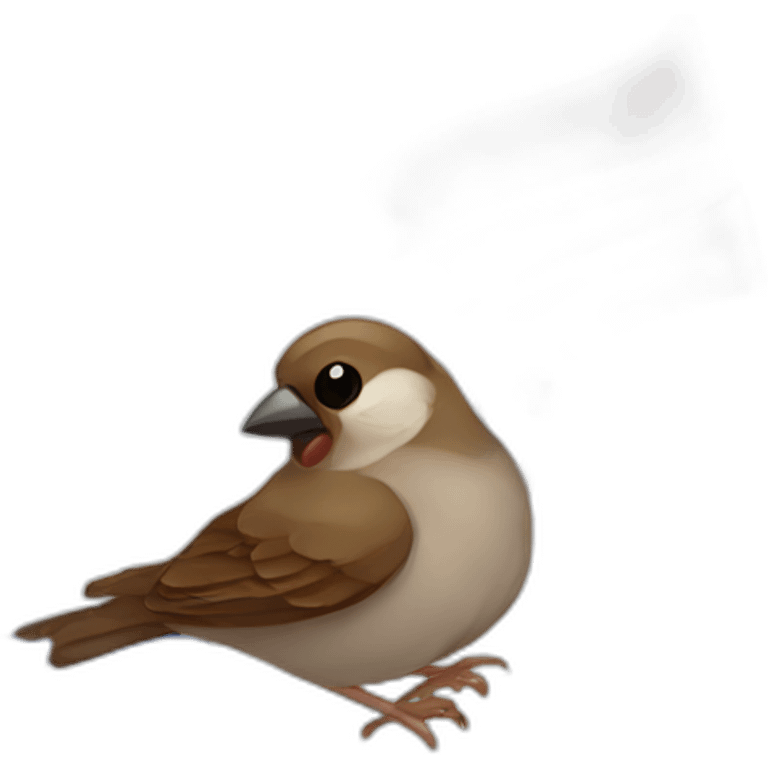 sparrow catch Russian flag emoji