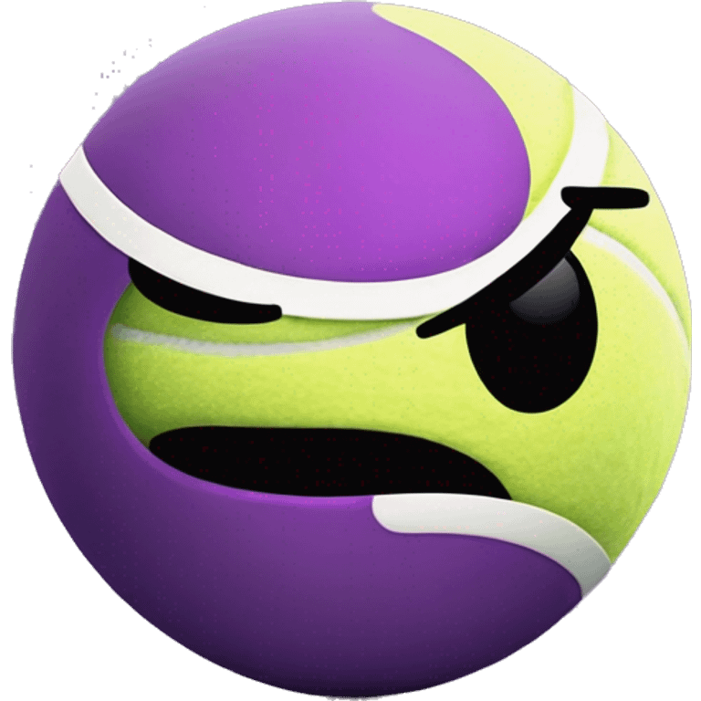 Purple tennis ball emoji