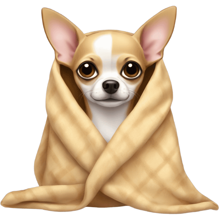 chihuahua in the blanket emoji