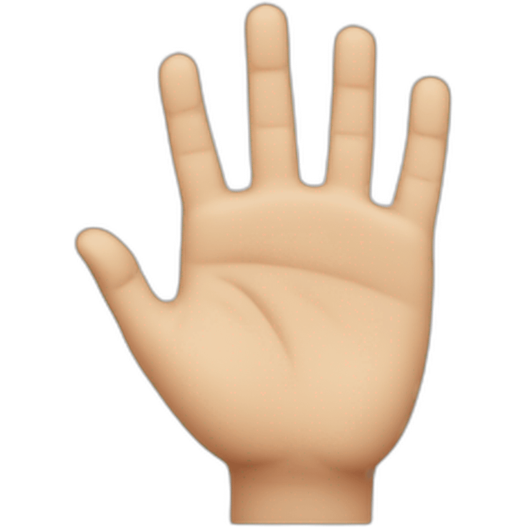 hand showing four fingers emoji