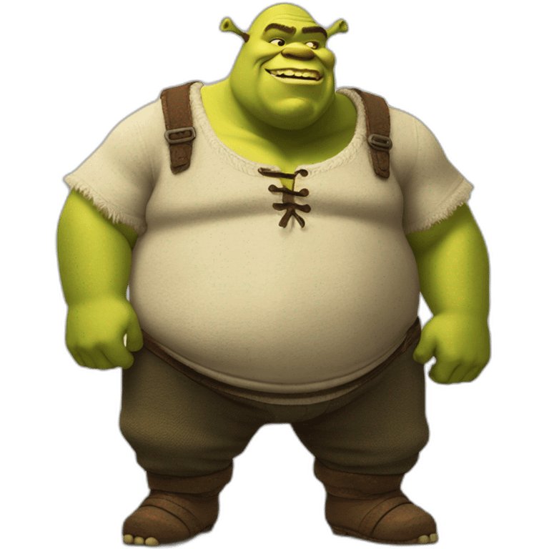 Shrek with à big belly emoji