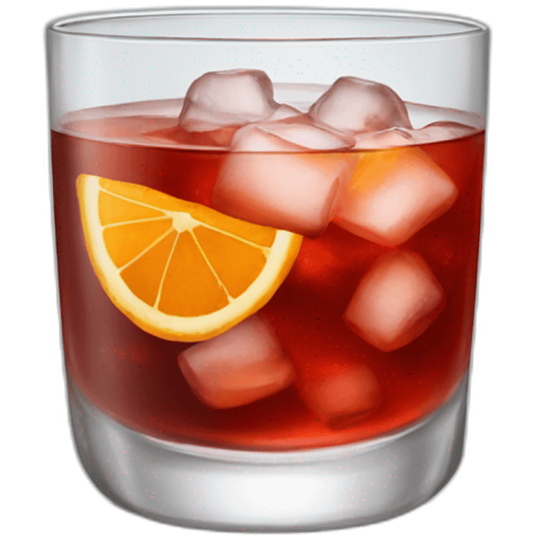 Negroni in low ball tumbler emoji