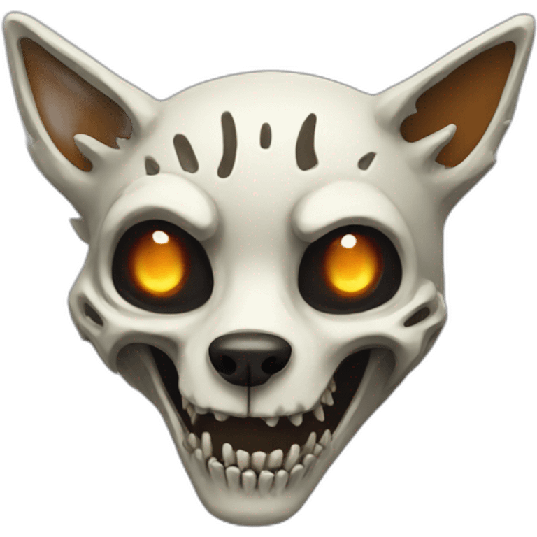 Zombie skeleton fox emoji