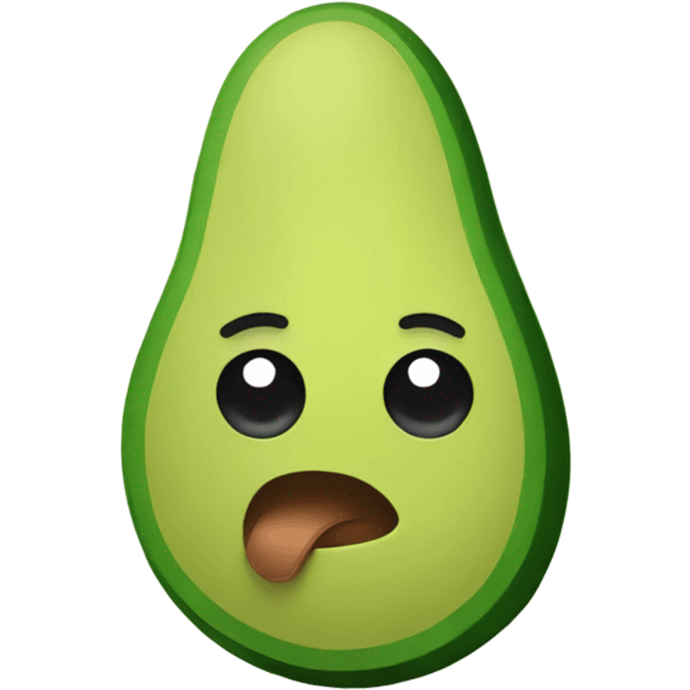 Avocado with Christmas tree emoji