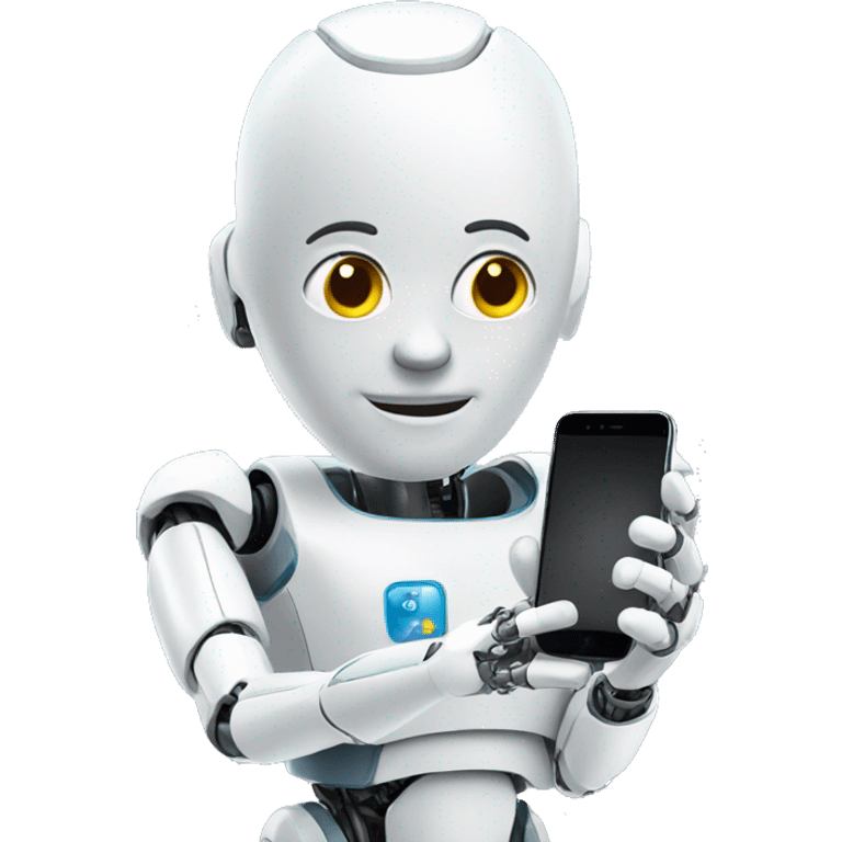 Artificial Intelligence with a iphone emoji