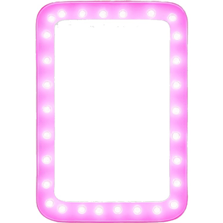 Pink LED vanity mirror  emoji