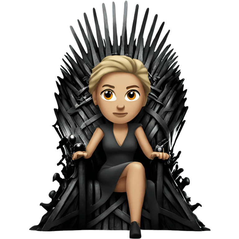 White Woman on the Iron throne emoji