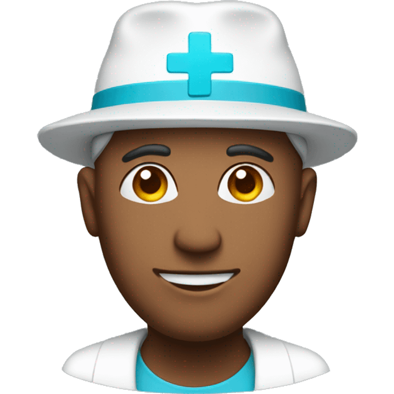 Man with medical hat emoji