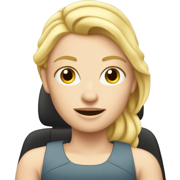 blond white girl driving car  emoji