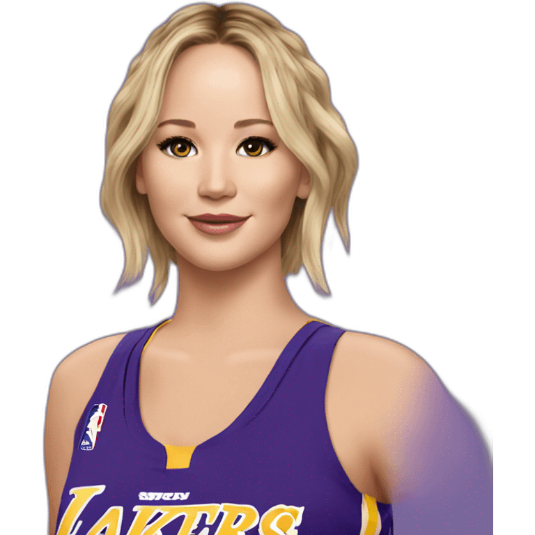 jennifer lawrence Playing for lakers emoji