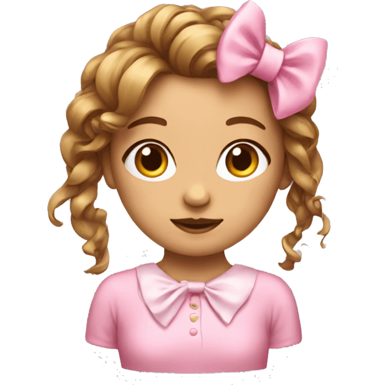 Girlwith bow pink emoji