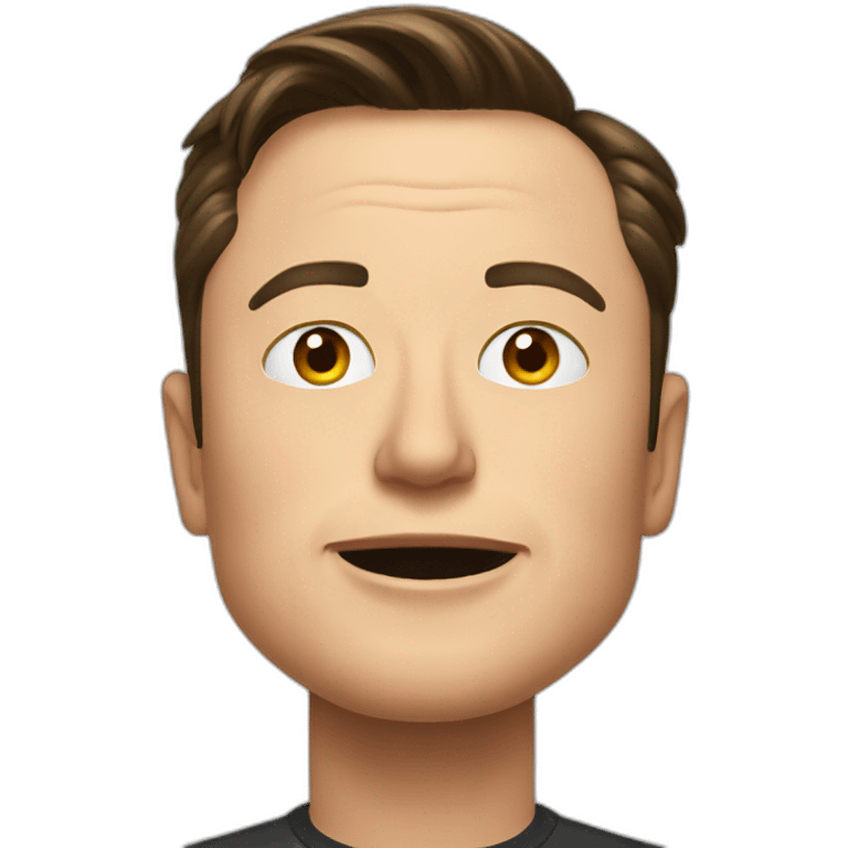 Elon Musk making a face emoji